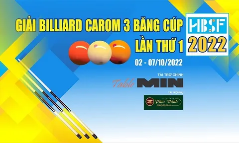 Giải Billiard Carom 3 băng Cúp HBSF lần thứ nhất tổ chức vào đầu tháng 10
