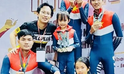 Trượt băng tốc độ Việt Nam giành 5 huy chương vàng tại giải Indonesia mở rộng 2022