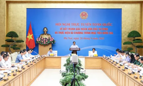 Hội nghị trực tuyến toàn quốc về đẩy mạnh giải ngân vốn đầu tư công và thực hiện 3 Chương trình mục tiêu quốc gia