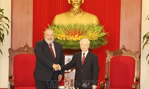 Tổng Bí thư Nguyễn Phú Trọng tiếp Thủ tướng Cuba Manuel Marrero Cruz