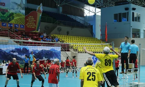 Bế mạc giải Bóng chuyền hơi người cao tuổi tỉnh Lào Cai năm 2022