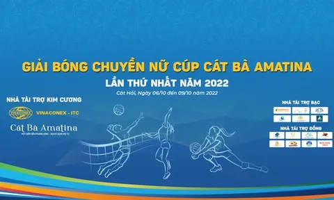 6 đội tuyển tham dự giải Bóng chuyền nữ cúp Cát Bà Amatina 2022