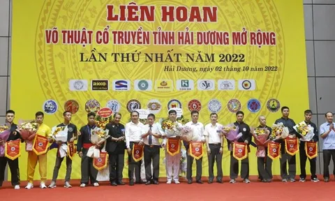 Liên hoan Võ thuật cổ truyền tỉnh Hải Dương mở rộng lần thứ nhất