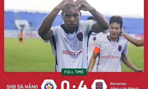 SHB Đà Nẵng - Becamex Bình Dương > 0-4: Tiến Linh tỏa sáng với cú đúp