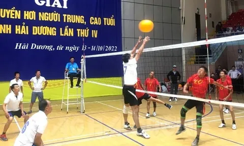 Giải Bóng chuyền hơi người trung, cao tuổi tỉnh Hải Dương năm 2022