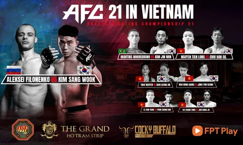 Các võ sỹ MMA Việt Nam và Hàn Quốc tranh tài tại sự kiện AFC 21