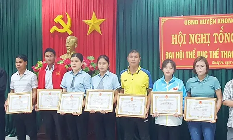 Krông Pa khen thưởng 41 cá nhân có thành tích xuất sắc tại Đại hội Thể dục thể thao tỉnh Gia Lai