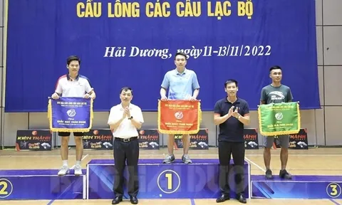 Giải Cầu lông các Câu lạc bộ tỉnh Hải Dương: Sunny Wood giành ngôi nhất toàn đoàn