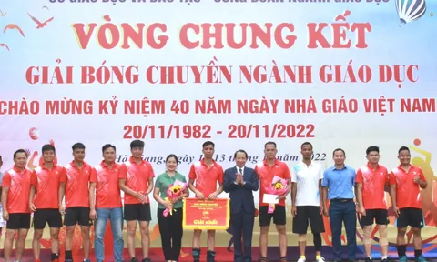 Bế mạc giải Bóng chuyền ngành Giáo dục tỉnh Hà Giang
