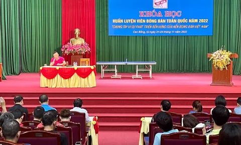 Hơn 100 học viên tham gia khóa học huấn luyện viên bóng bàn toàn quốc