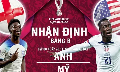 Bảng B > Anh - Mỹ (2 giờ ngày 26/11): Vé đi tiếp sớm cho "Tam sư"?