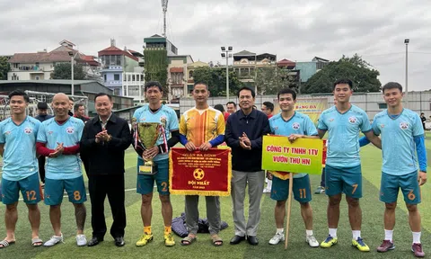 Vườn Thú Hà Nội vô địch giải Bóng đá mini nam Khối Công nhân viên chức - Lực lượng Vũ trang quận Ba Đình năm 2022