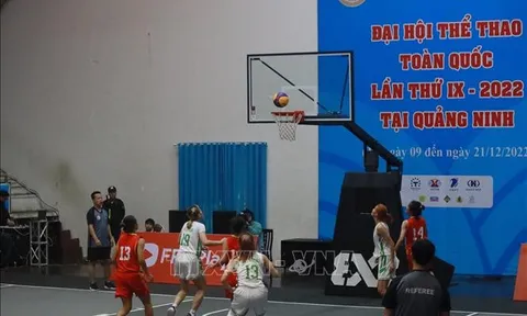 Ngày thi đấu đầu tiên nội dung Bóng rổ 3x3 Đại hội Thể thao toàn quốc lần thứ IX