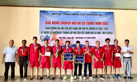 Hơn 100 vận động viên tham gia giải bóng chuyền hơi và cờ tướng huyện Đạ Tẻh