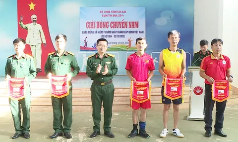Huyện Đức Cơ giành giải nhất giải Bóng chuyền lực lượng vũ trang tỉnh Gia Lai
