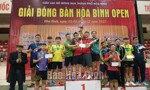 Gần 200 vận động viên tham gia giải Bóng bàn Hòa Bình Open 2022