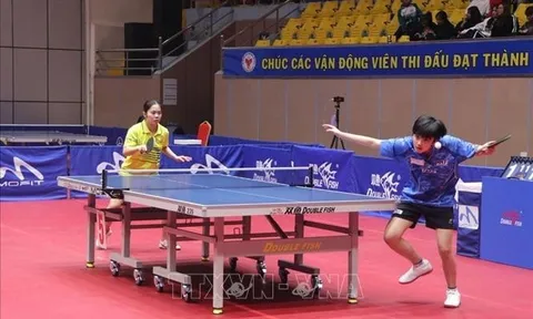 Hà Nội giành huy chương vàng nội dung đồng đội nam, nữ môn Bóng bàn