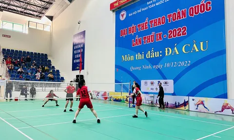 Môn Đá cầu: Bắc Giang giành huy chương vàng nội dung đôi nam nữ