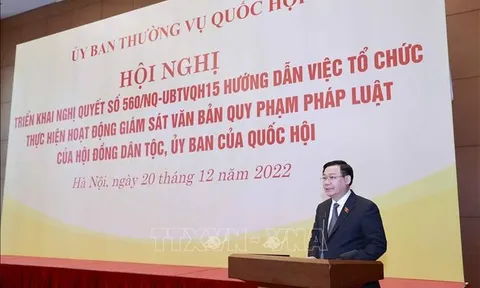 Chủ tịch Quốc hội chủ trì hội nghị triển khai Nghị quyết về giám sát văn bản quy phạm pháp luật