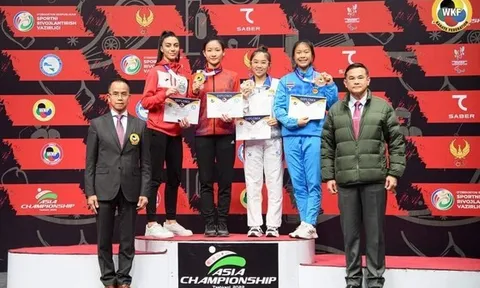 Giải vô địch Karate châu Á 2022: Hoàng Thị Mỹ Tâm giành 1 huy chương vàng, 1 huy chương bạc