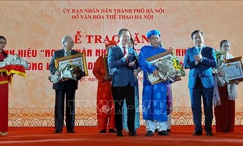 Hà Nội: Vinh danh 66 nghệ nhân lĩnh vực di sản văn hóa phi vật thể