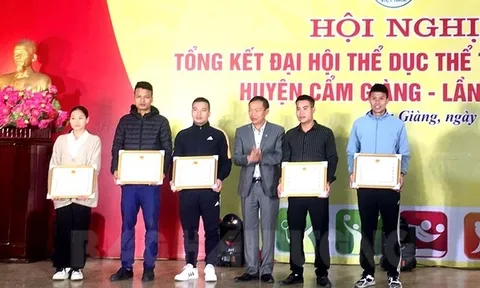 Huyện Cẩm Giàng tổng kết công tác tổ chức Đại hội Thể dục thể thao các cấp lần thứ IX