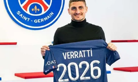 Tiền vệ Marco Verratti gia hạn hợp đồng với Paris Saint-Germain