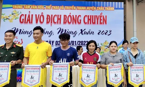 Huyện Châu Thành tổ chức giải vô địch Bóng chuyền “Mừng Đảng - Mừng Xuân” năm 2023 