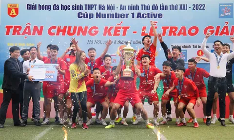 Trường THPT Phan Huy Chú vô địch giải Bóng đá học sinh Trung học phổ thông Hà Nội 2022