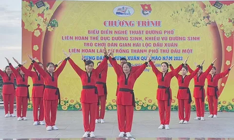Thành phố Thủ Dầu Một tổ chức Liên hoan Thể dục dưỡng sinh và khiêu vũ dưỡng sinh đầu năm mới