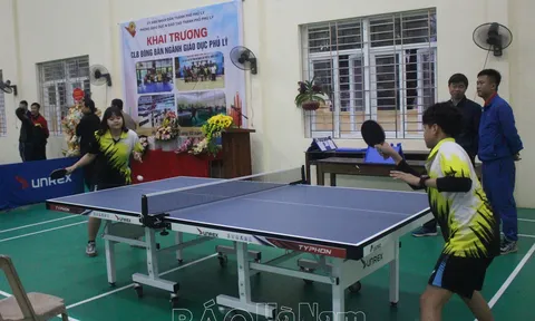 Thành lập câu lạc bộ Bóng bàn ngành giáo dục thành phố Phủ Lý   