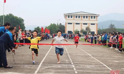 Huyện Vũ Quang tổ chức Đại hội Điền kinh - Thể thao học sinh tiểu học và trung học cơ sở năm học 2022 - 2023