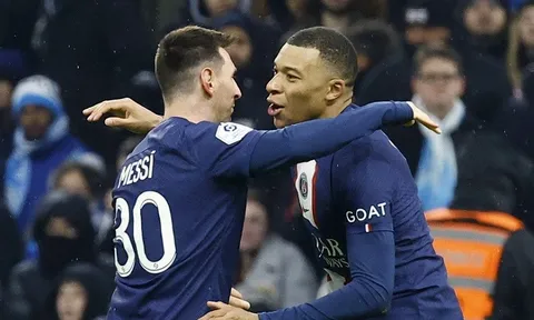 Messi, Mbappe ghi bàn giúp Paris Saint-Germain thắng đậm Marseille