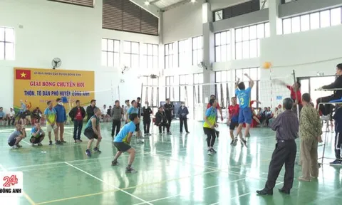 Huyện Đông Anh tổ chức giải Bóng chuyền hơi các thôn, tổ dân phố năm 2023