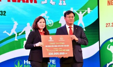 SABECO trao tặng 230 triệu đồng cho các vận động viên và huấn luyện viên tiêu biểu toàn quốc năm 2022