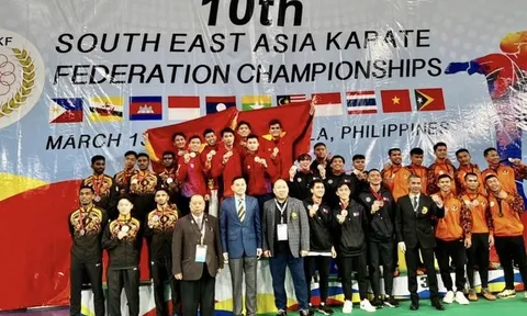 Karate Việt Nam giành vị trí nhất toàn đoàn giải vô địch Đông Nam Á 2023