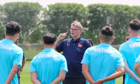 U23 Việt Nam tập luyện trên sân tập của nhà đương kim vô địch World Cup Argentina
