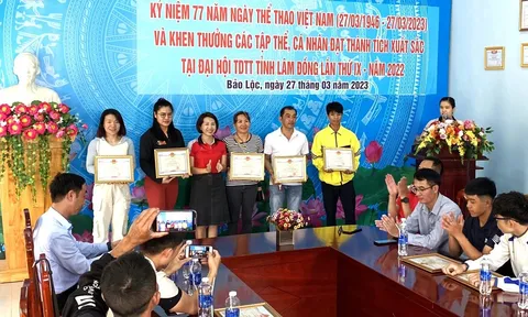 Huyện Bảo Lộc khen thưởng các tập thể, cá nhân có nhiều đóng góp cho phong trào thể dục thể thao