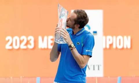 Vô địch giải Quần vợt Miami Open, Medvedev bỏ túi danh hiệu thứ tư trong năm 2023