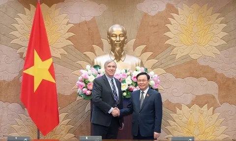 Chủ tịch Quốc hội Vương Đình Huệ tiếp Đoàn Thượng nghị sĩ Hoa Kỳ