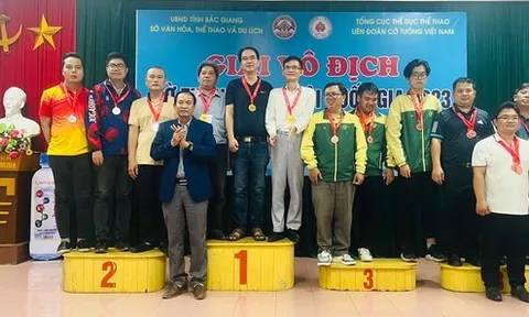Kết thúc giải vô địch cờ Tướng đồng đội toàn quốc 2023