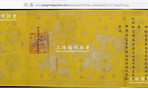 Cục Di sản Văn hoá đề nghị xác minh tính xác thực về thông tin bán đấu giá sắc phong có nguồn gốc Việt Nam