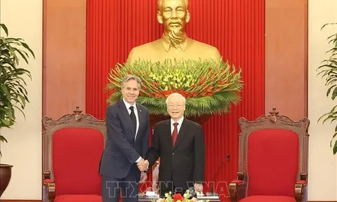 Tổng Bí thư Nguyễn Phú Trọng tiếp Ngoại trưởng Hoa Kỳ Antony Blinken