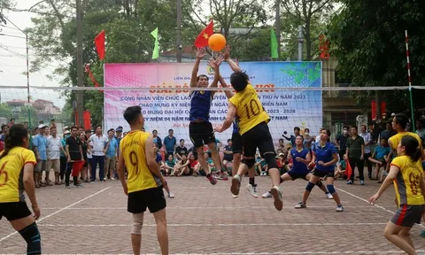 Huyện Bát Xát tổ chức giải Bóng chuyền hơi công nhân viên chức lao động lần thứ IV năm 2023 