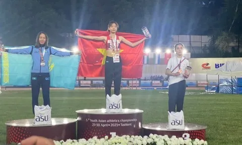 Nguyễn Khánh Linh giành huy chương vàng giải điền kinh U18 châu Á