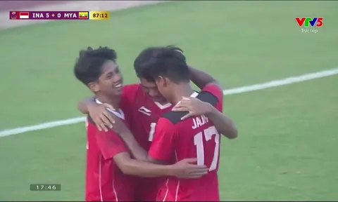 U22 Indonesia - U22 Myanmar > 5-0: Indonesia tạm chiếm ngôi đầu bảng A