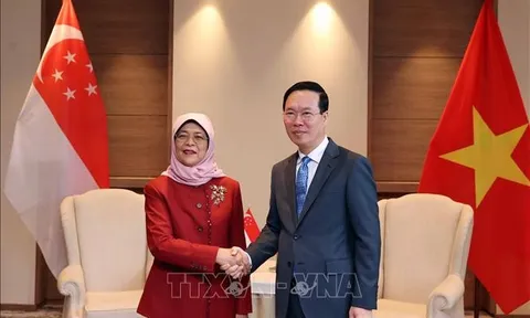 Chủ tịch nước Võ Văn Thưởng tiếp Tổng thống Singapore