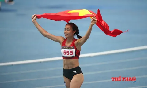 Huỳnh Thị Mỹ Tiên về nhất nội dung 100m rào nữ