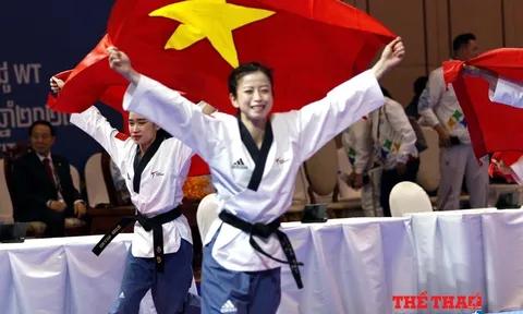 Đội tuyển Taekwondo giành 2 huy chương vàng trong ngày thi đấu đầu tiên tại SEA Games 32