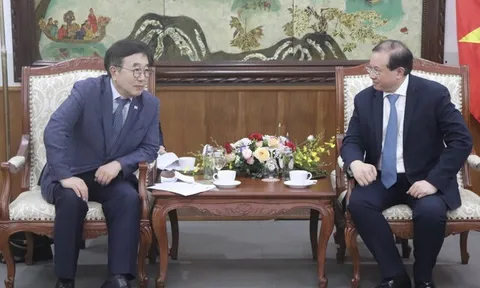 Thứ trưởng Tạ Quang Đông làm việc với đoàn Nghị sĩ Quốc hội Hàn Quốc